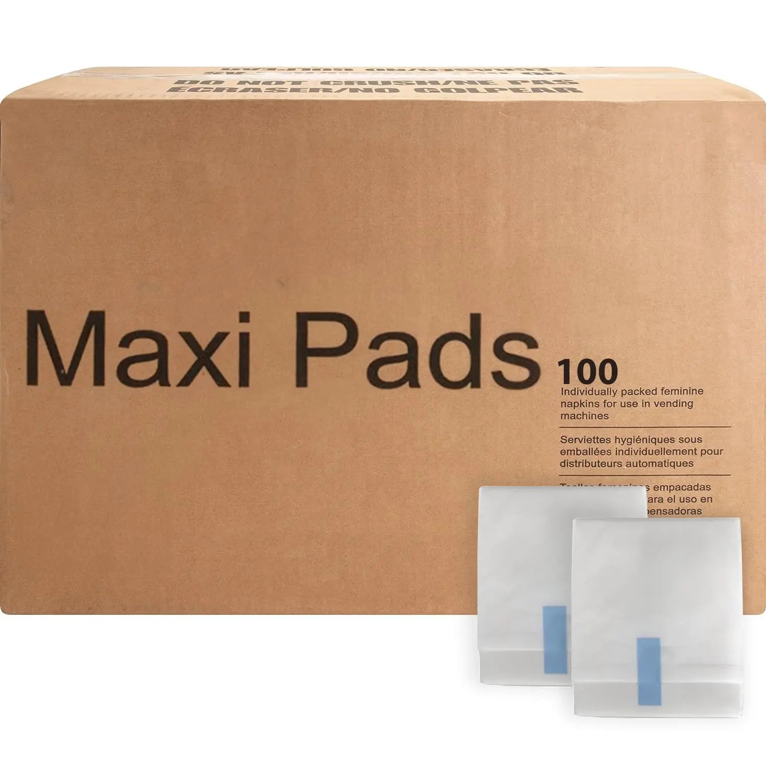 100 Bulk Pads with Wings Individually Wrapped for Women Homeless, Postpartum, Hospitals Trail maker Au supplements