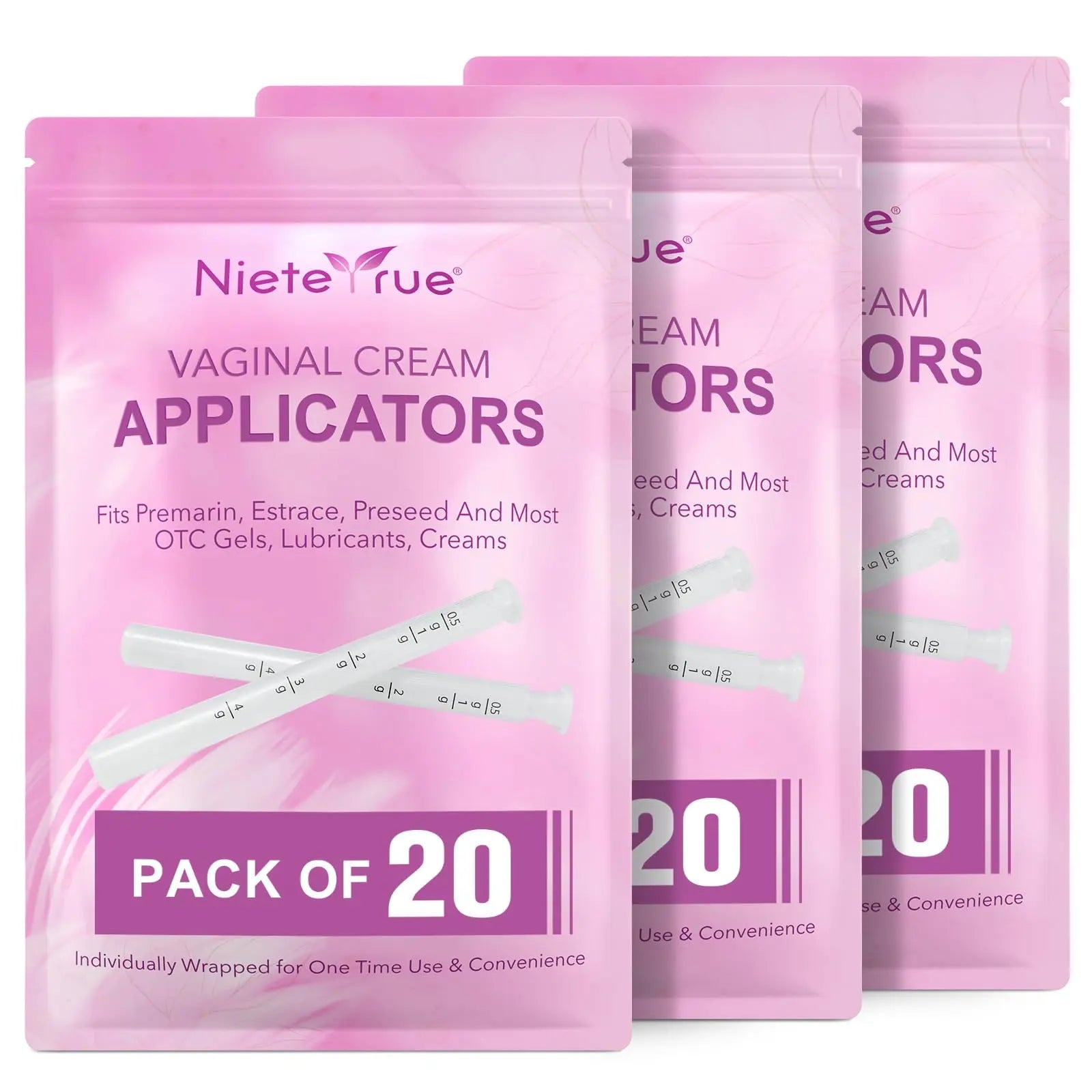 Nieteyrue Plastic Vaginial Cream Applicators (60 Packs) 2024 New Dosage Markings Individually Nieteyrue Au supplements