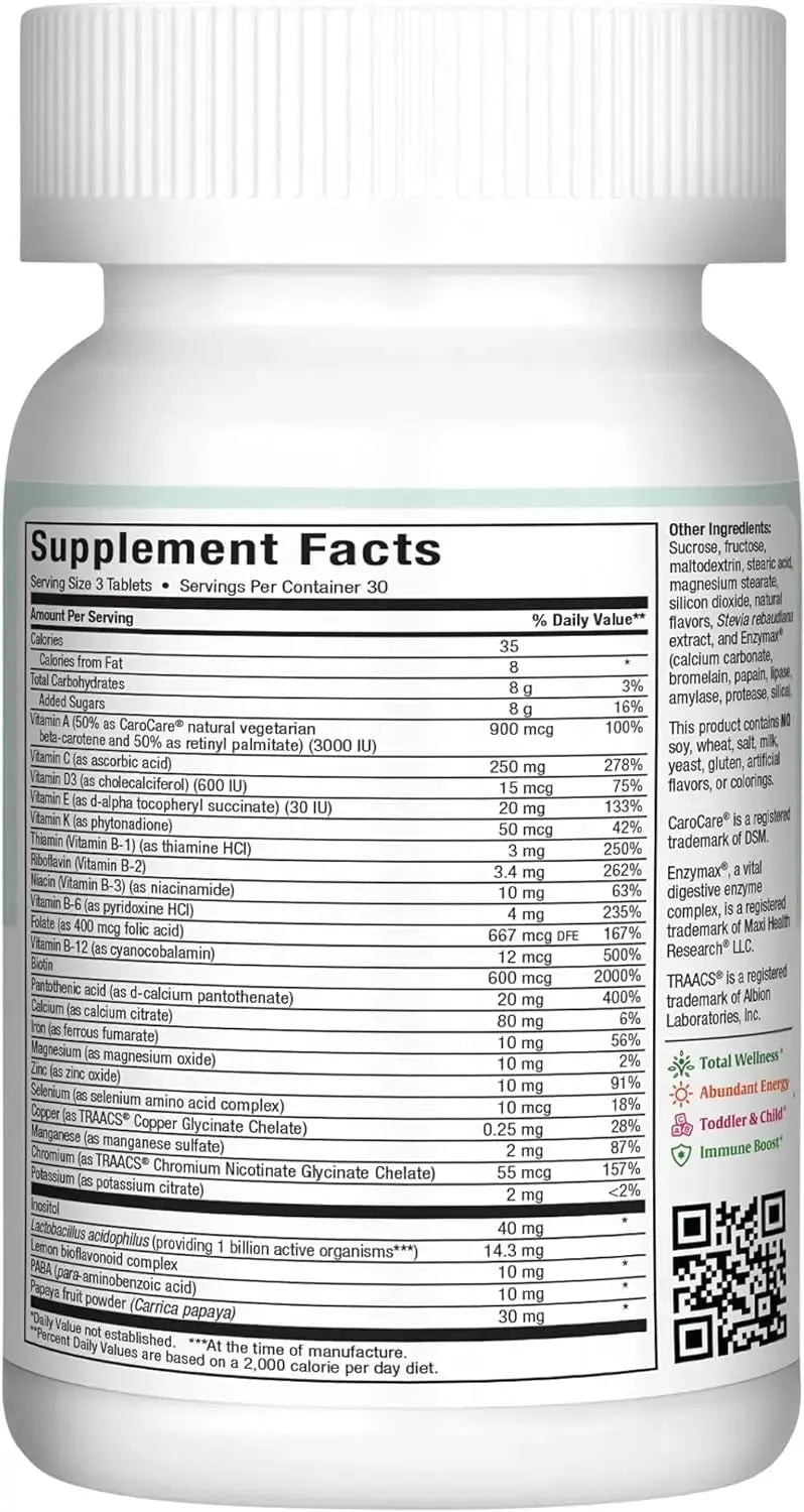 Maxi Health Chewable Multivitamin for Kids, Teens and Adults - Cherry Chewable Vitamins for Adults & Children Maxi Health Au supplements