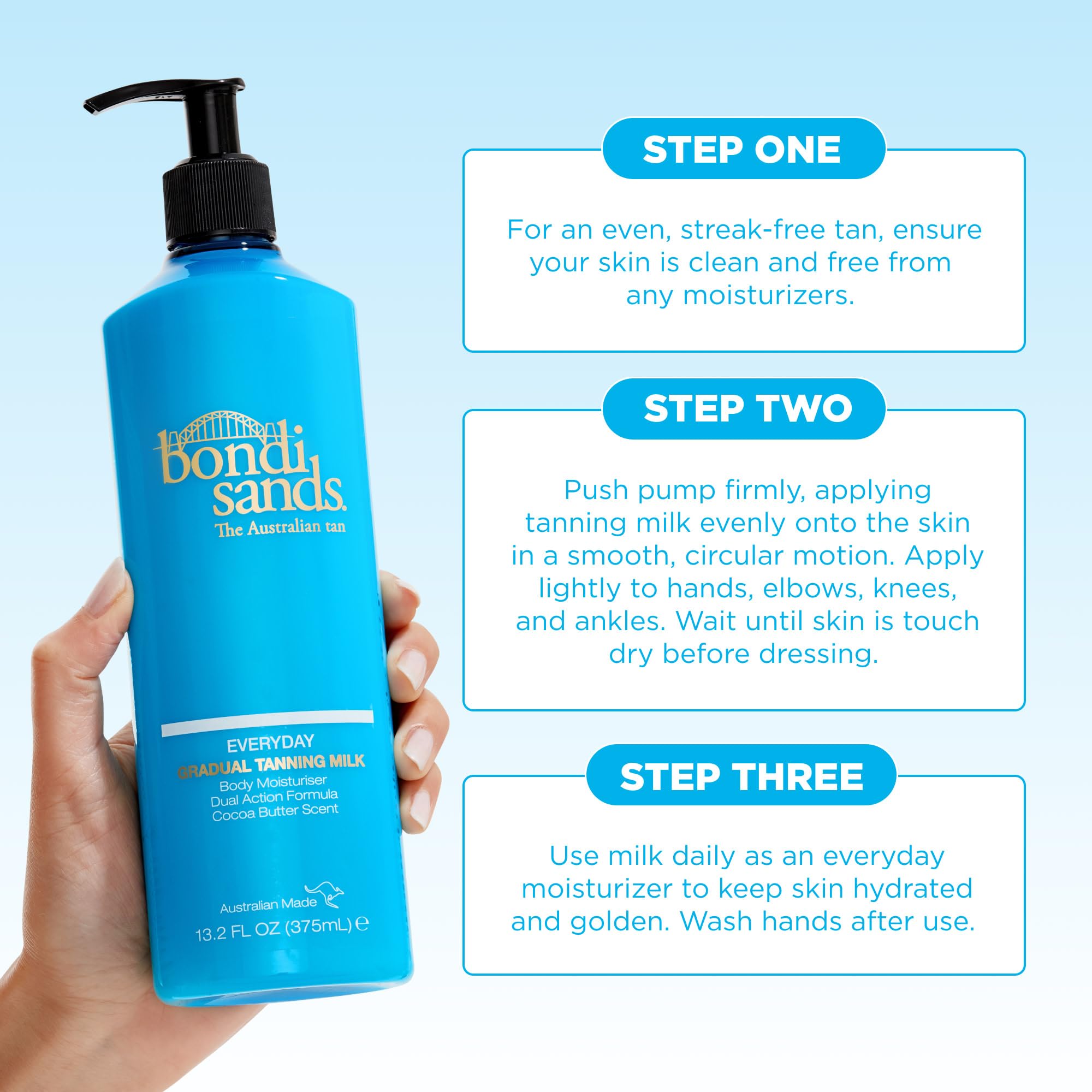 Bondi Sands Everyday Gradual Tanning Milk | Long-lasting, Tanning Body Moisturizer Enriched
