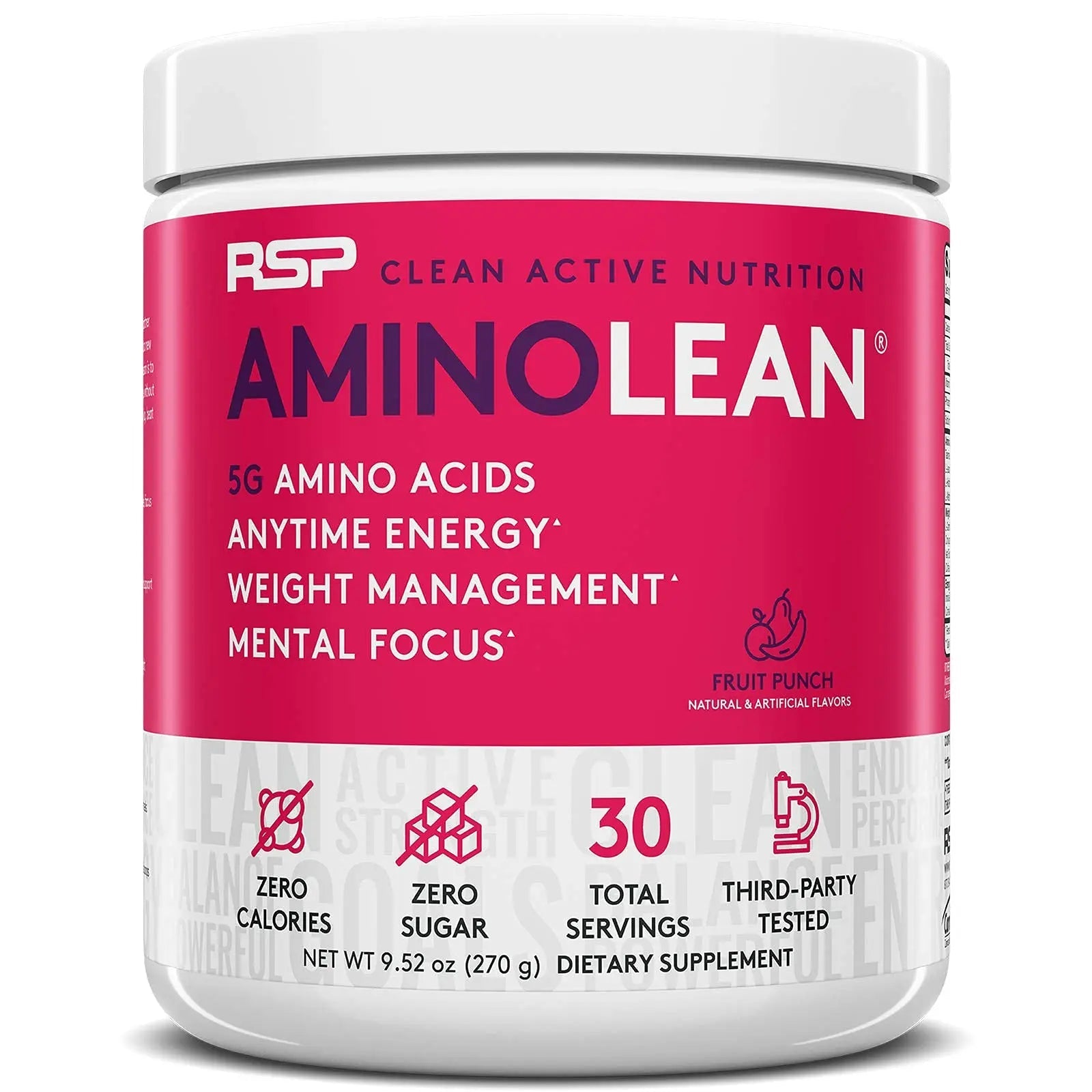 RSP NUTRITION AminoLean Pre Workout Energy (Fruit Punch 30 Servings) with AminoLean RSP NUTRITION Au supplements