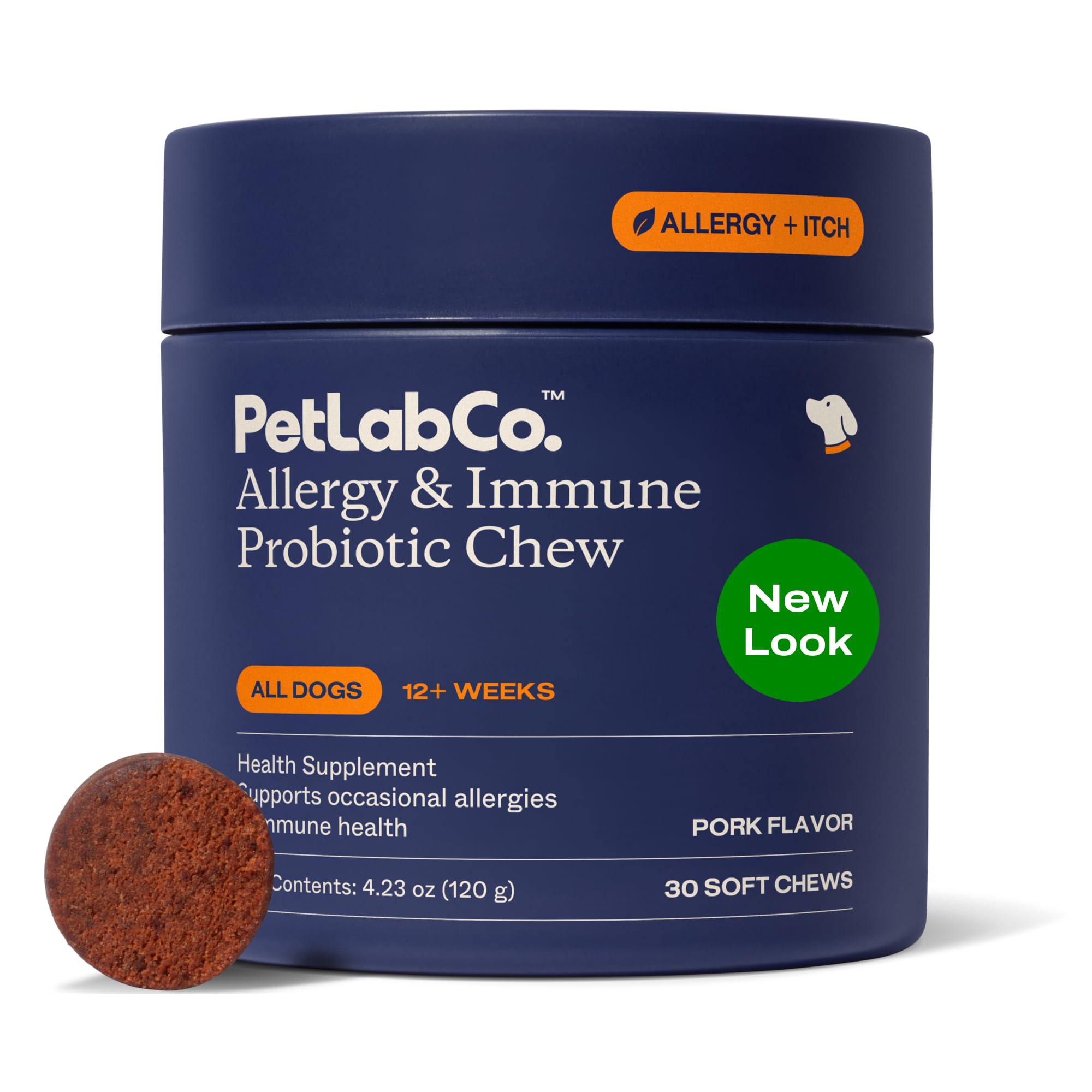PetLab Co. Allergy & Immune Probiotics for Dogs, Support Seasonal Allergies, Gut & Digestive Health - Pork Flavor - 30 Soft Chews - Packaging May Vary PetLab Co. Au supplements