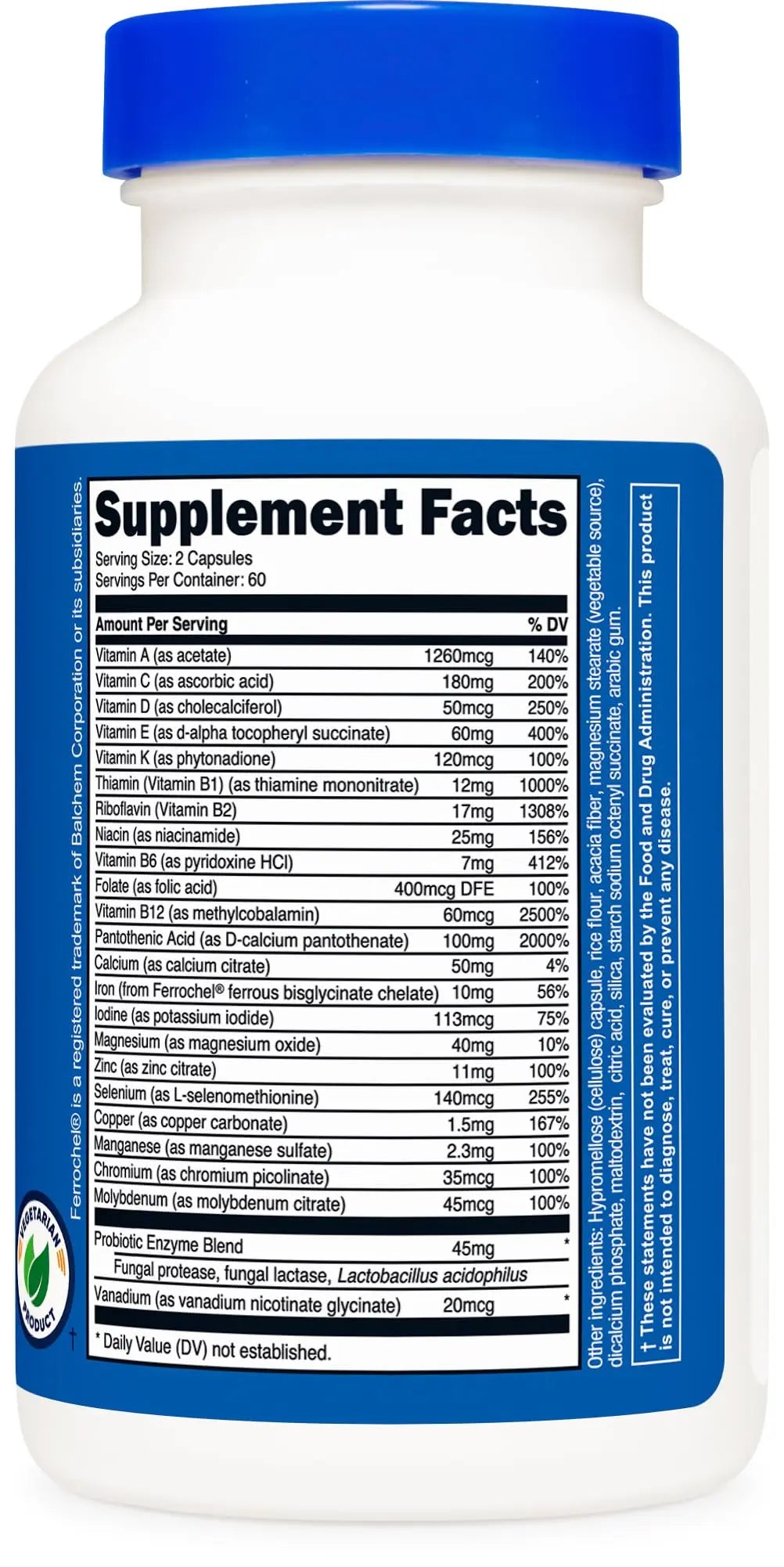 Nutricost Multivitamin with Probiotics 120 Vegetarian Capsules - Packed with Vitamins & Minerals Nutricost Au supplements
