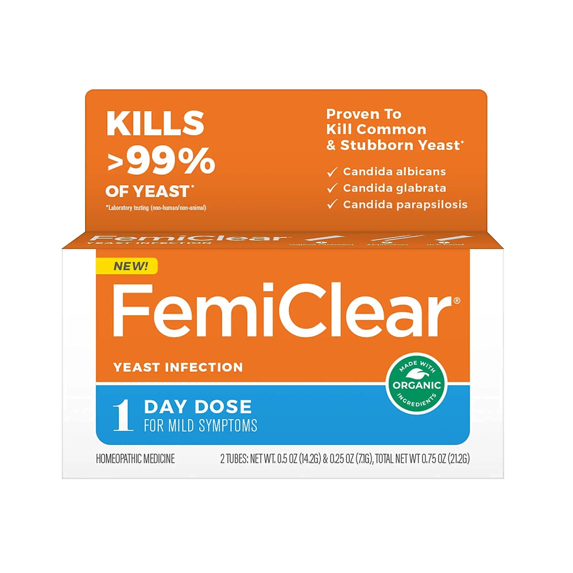 FemiClear 1-Day Yeast Infection Treatment & Vaginal Itch Relief Ointment - Fast Relief Bundle (Pack of 2) FemiClear Au supplements