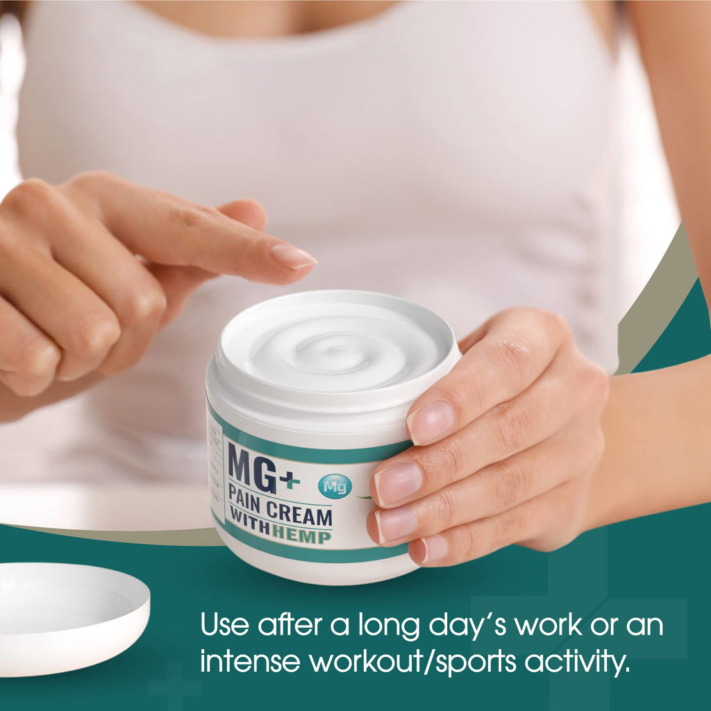MARS WELLNESS MG+ Hemp Pain Cream (4 oz) - Maximum Strength Arnica & Magnesium Cream for Sore Legs, Joints & Muscle Cramps - Unisex Adults MARS WELLNESS Au supplements