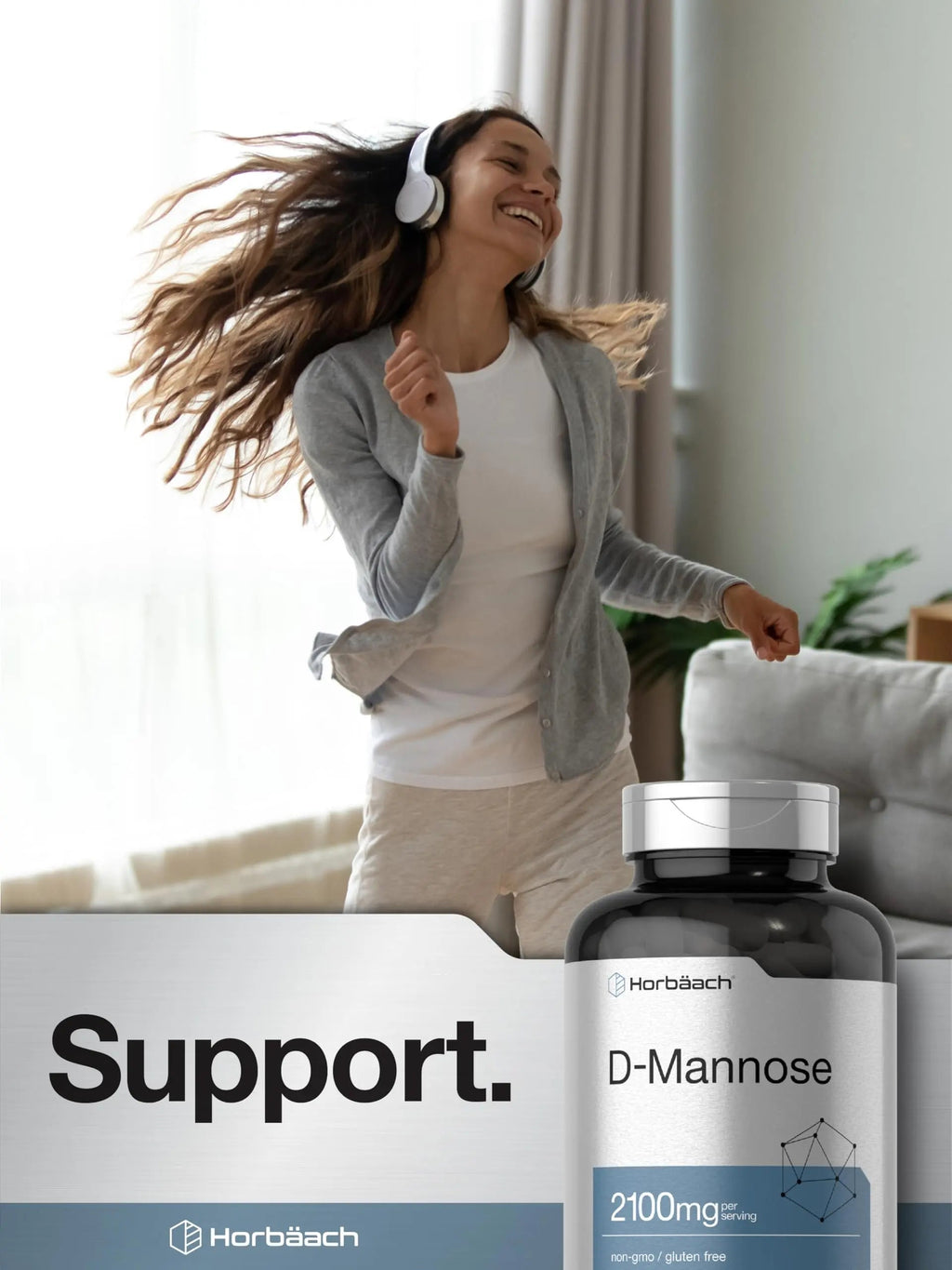 Horbäach D-Mannose Supplement 2100mg | 120 Capsules | Pills for Women and Men | Non-GMO & Gluten Free Horbäach Au supplements