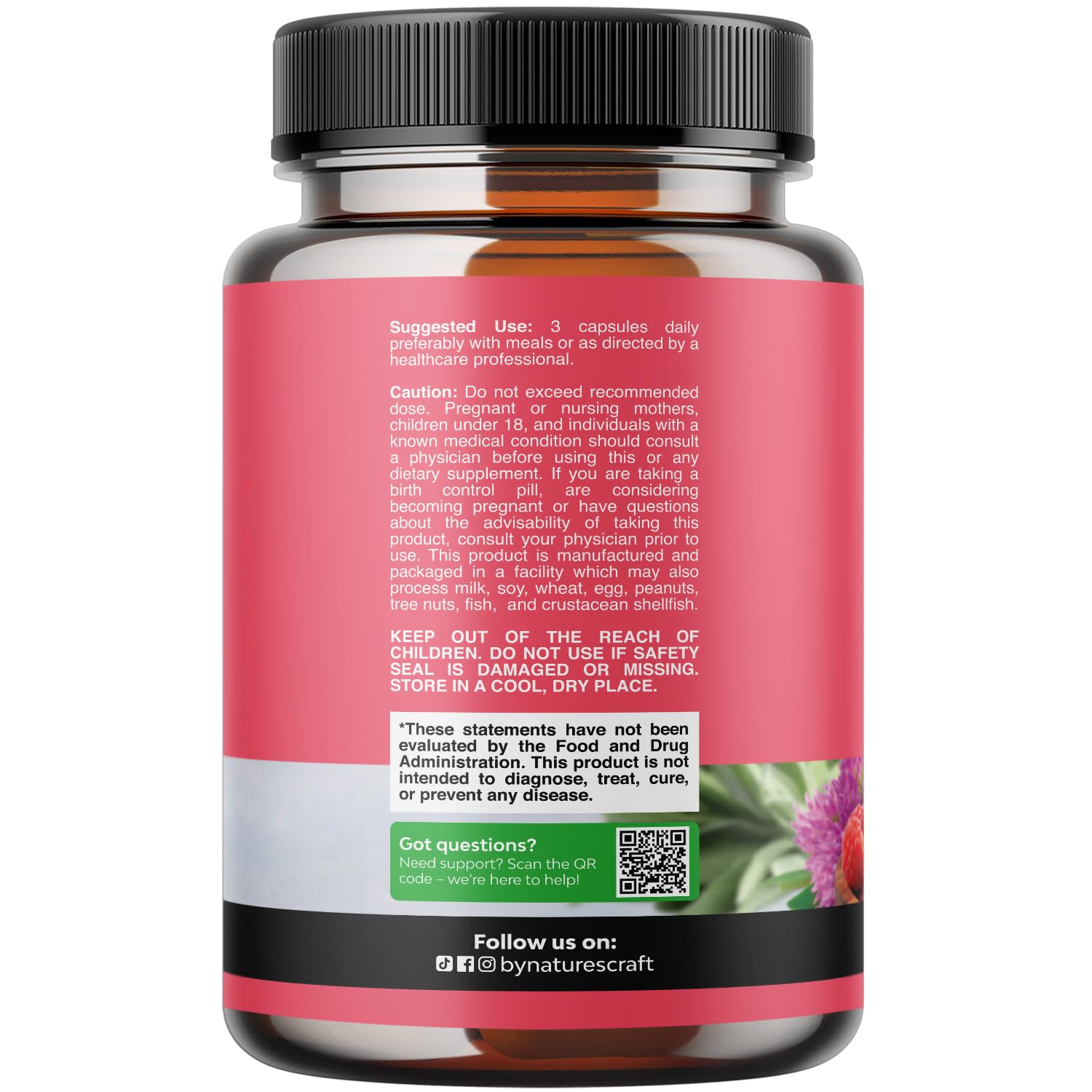 Complete Herbal Menopause Supplement for Women - Multibenefit Menopause Ease Hormone Balance for Women for Night Sweats Mood and More with Dong Quai Vitex Chaste Berry and Black Cohosh - 90 Count Natures Craft Au supplements