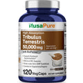 NusaPure Tribulus Terrestris 50:1 Extract, 1000 mg Equivalent to 50,000mg| 120 Veggie Caps | 95% Steroidal Saponins | Non-GMO, Bioperine & Vegan NusaPure Au supplements