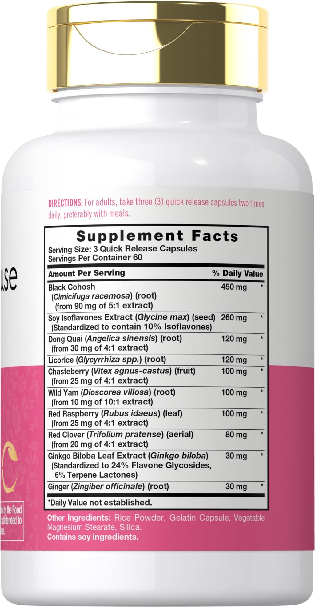 Carlyle Menopause Supplement for Women | 180 Capsules | Helps with Hot Flashes and Night Sweats | Non-GMO, Gluten Free Menopause Support Carlyle Au supplements