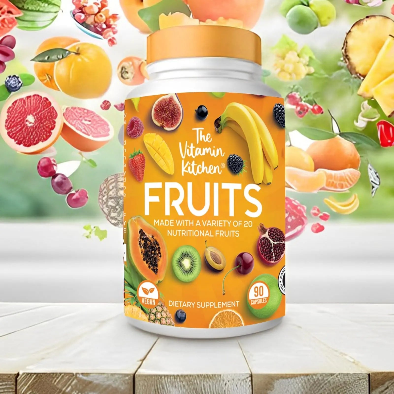 The Vitamin Kitchen Fruit and Veggie Supplements-90 Fruits, 90 Veggies Capsules The Vitamin Kitchen Au supplements