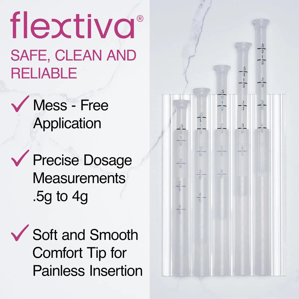 Flextiva Disposable Plastic Vaginal Cream Applicators - Threaded End to Fit OTC Gel or Cream Products Flextiva Au supplements