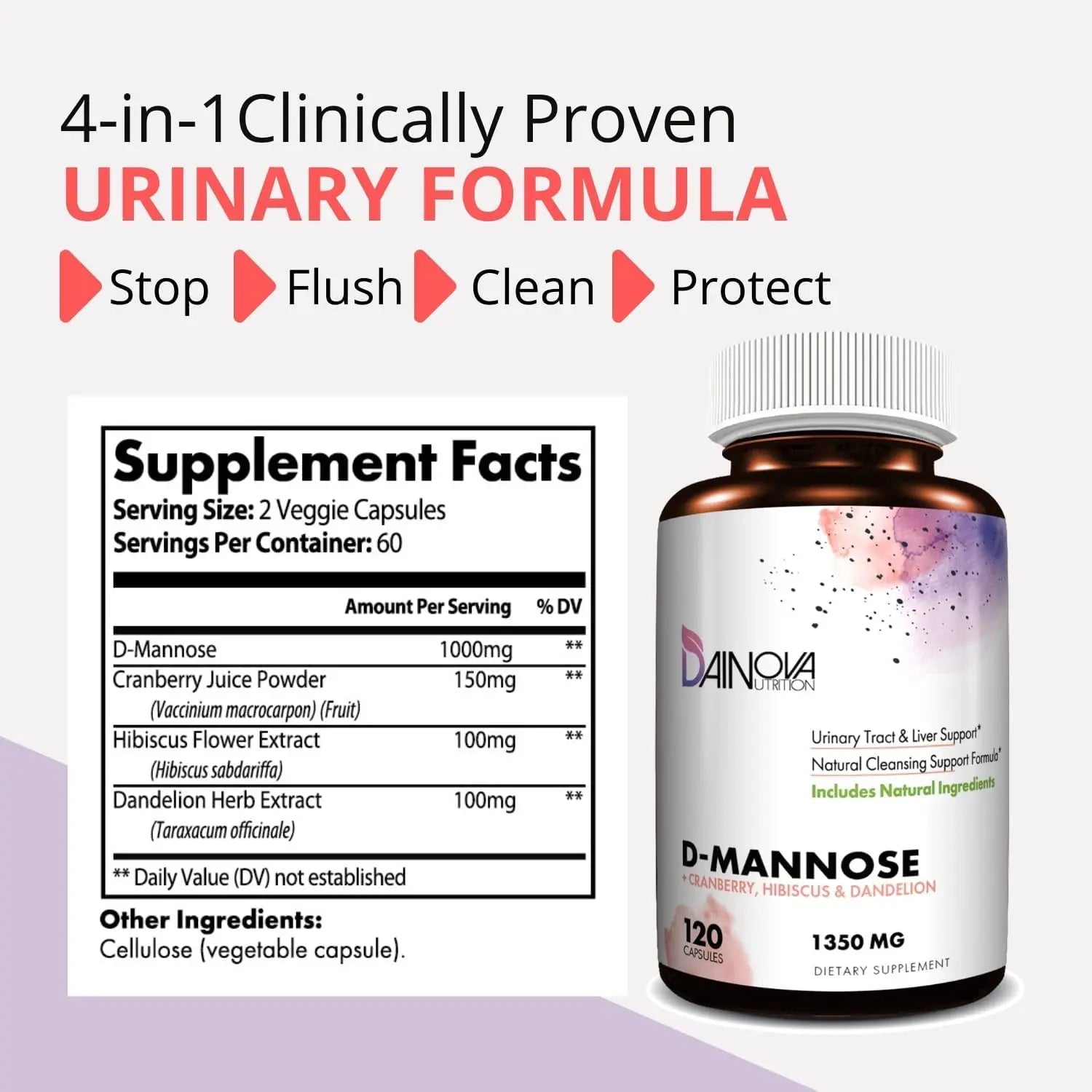 Dainova Nutrition D Mannose Capsules and Probiotics for Women Bundle I Urinary Tract Dainova Nutrition Au supplements