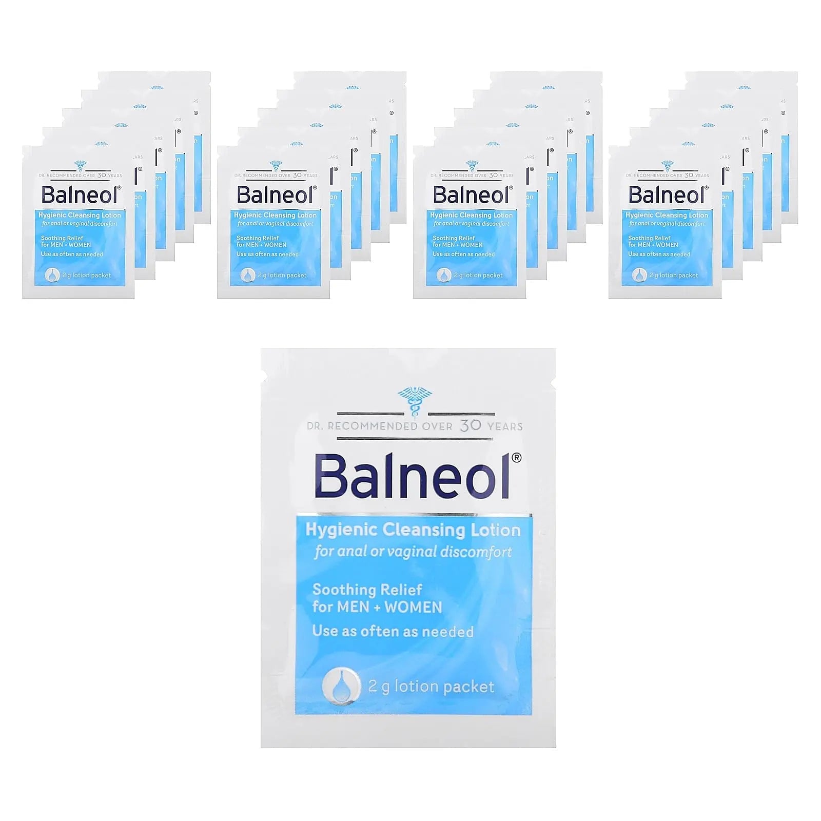Balneol Hygienic Cleansing Lotion Packets, 20 Count Balneol Au supplements