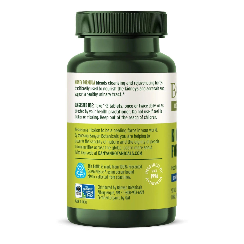 Banyan Botanicals Organic Kidney Formula–Urinary Tract Support & Detox Supplement–Gokshura & Punarnava for Fluid Balance & Systemic Cleansing–Cooling Genitourinary Tonic-90 Tablets-USDA Organic Banyan Botanicals Au supplements