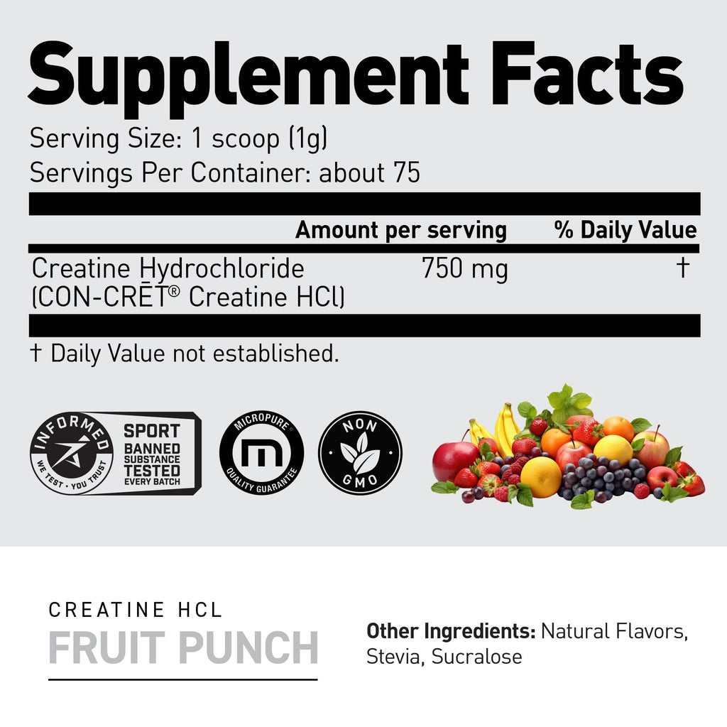 Kaged Creatine HCl Powder | 7X Concentrated vs Mono | Muscle Building & Recovery | High Absorption | No Bloating | Creatine for Men & Women