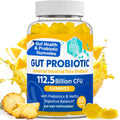 Gut Health & Probiotic Gummies, 112.5 Billion CFU, Sugar Free - 8 Strains + Prebiotics + Herbs - for Digestive, Immune, Diarrhea & Bloating - Gut Health for Women & Men