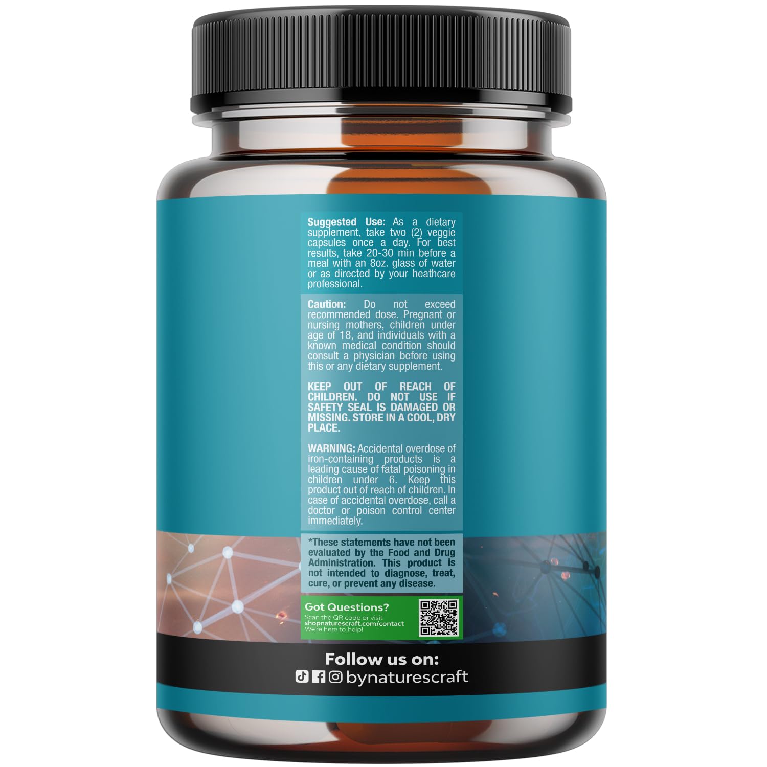Nootropic Brain Supplement for Memory and Focus Enhancement - Vitamins for Mental Health & Clarity with VIT A, B6, Riboflavin, Niacin, Thiamin & Folate - Cognitive Complex for Mind Vitality - 60 Ct Natures Craft Au supplements