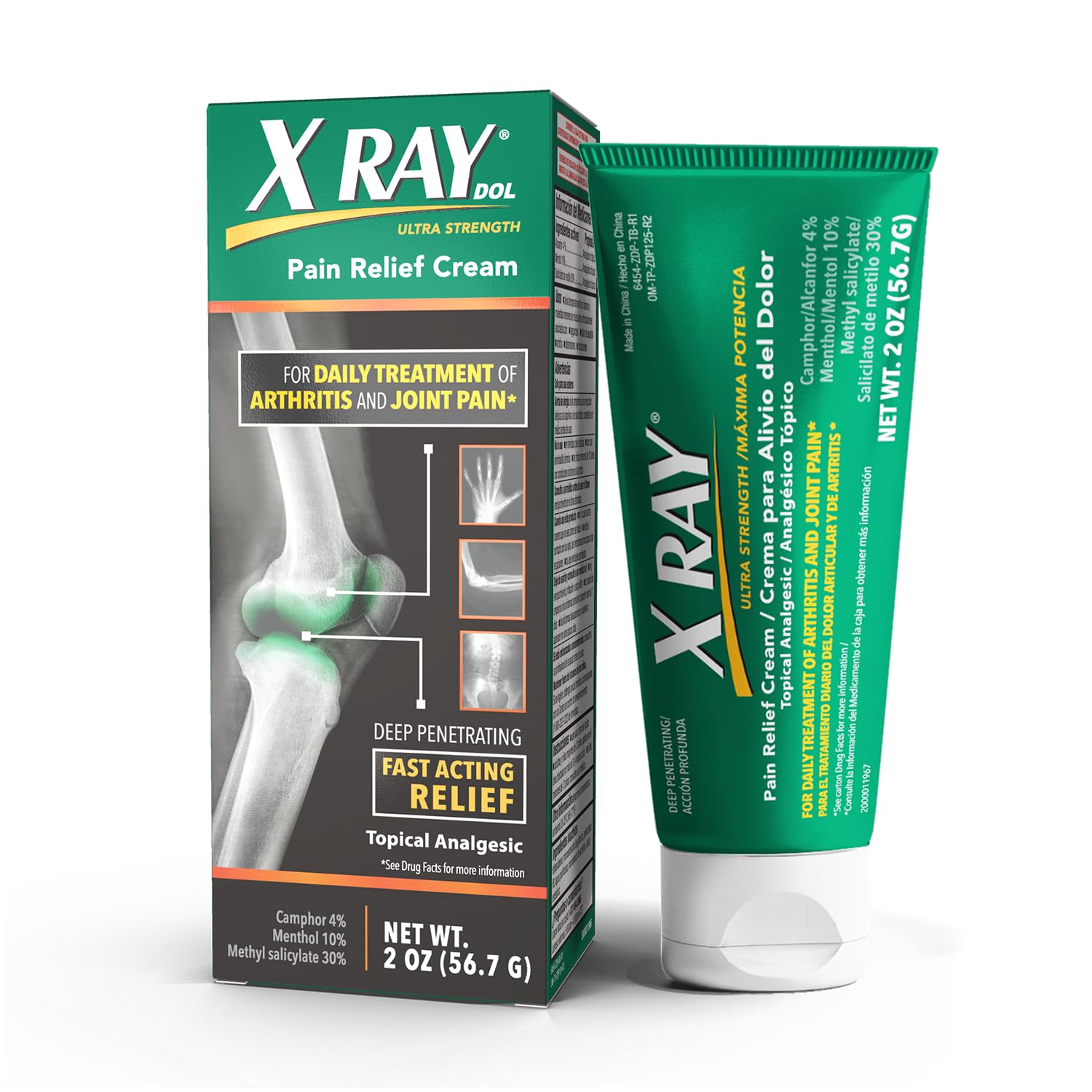 X Ray Dol Topical Arthritis Pain Reliever Cream, for Daily Joint & Muscle Pain, Full Prescription Strength, Fast-Acting Relief, 2 Ounces X Ray Dol Au supplements