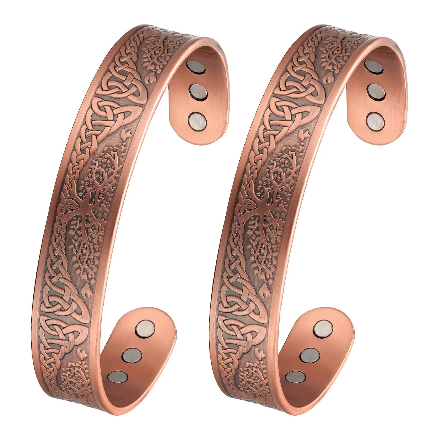 MagEnergy Magnetic Copper Bracelet for Men Life of Tree, 99.99% Pure Copper Bangle MagEnergy Au supplements