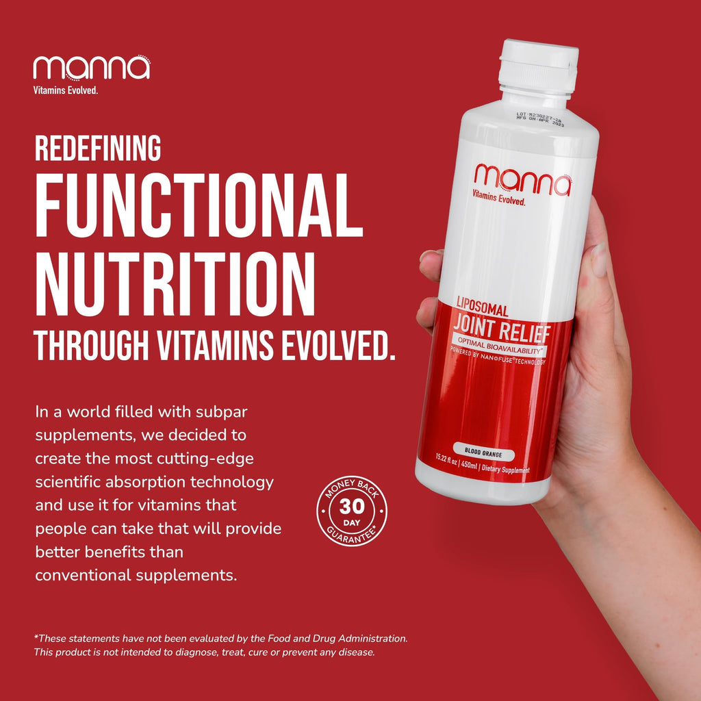 Manna Vitamins Evolved Liposomal Joint Relief Supplement for Women, Men Includes Curcumin, Glucosamine, Chondroitin, Quercetin for Joint Health, Swelling, Aches, Increase Range of Motion, Mobility Manna Vitamins Evolved Au supplements