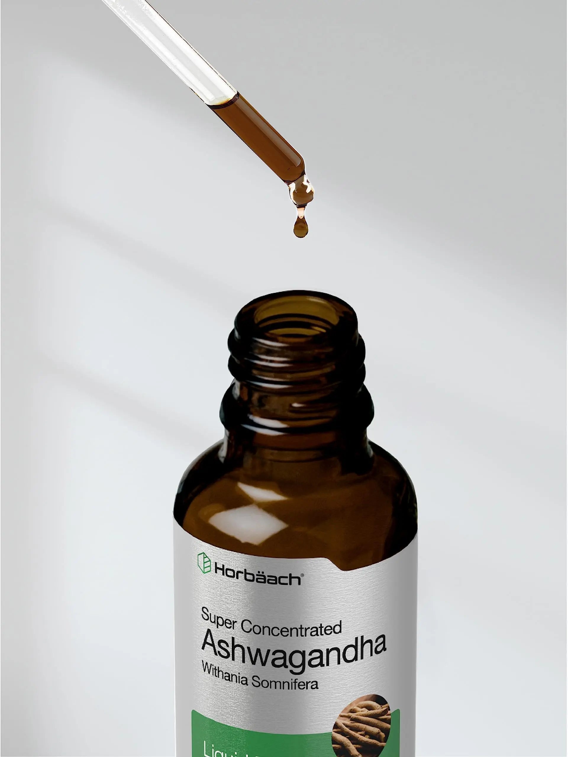 Ashwagandha Root Liquid Extract | 2 fl oz | Alcohol Free Tincture | Vegetarian, Non-GMO, Gluten Free Supplement | by Horbaach Horbäach Au supplements