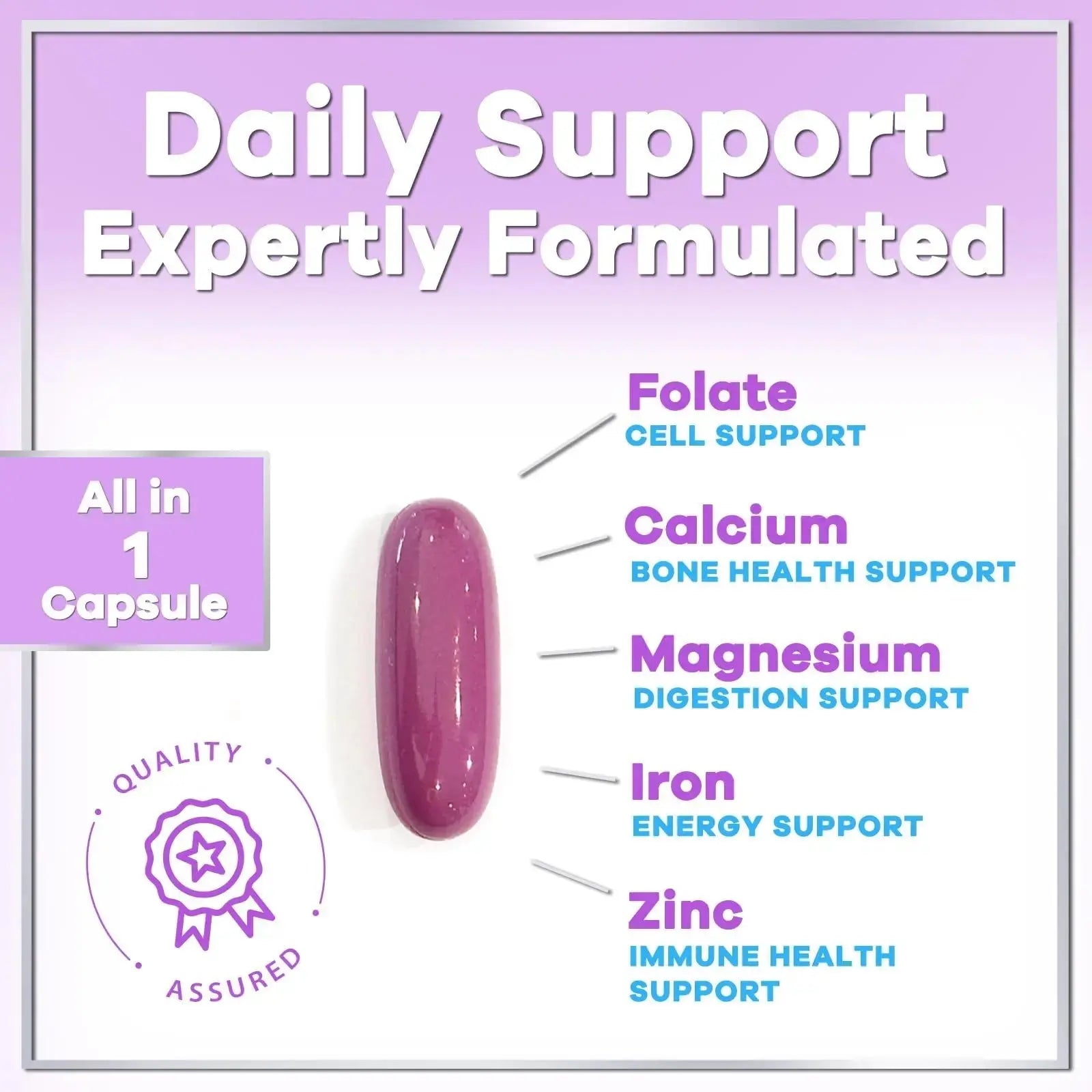 Multivitamin For Women - Complete Daily Woman's Multivitamins with Biotin, Calcium, Folic Acid, Iron, Zinc, Vitamin A, C, D, E & B Vitamins Hello Lovely! Au supplements