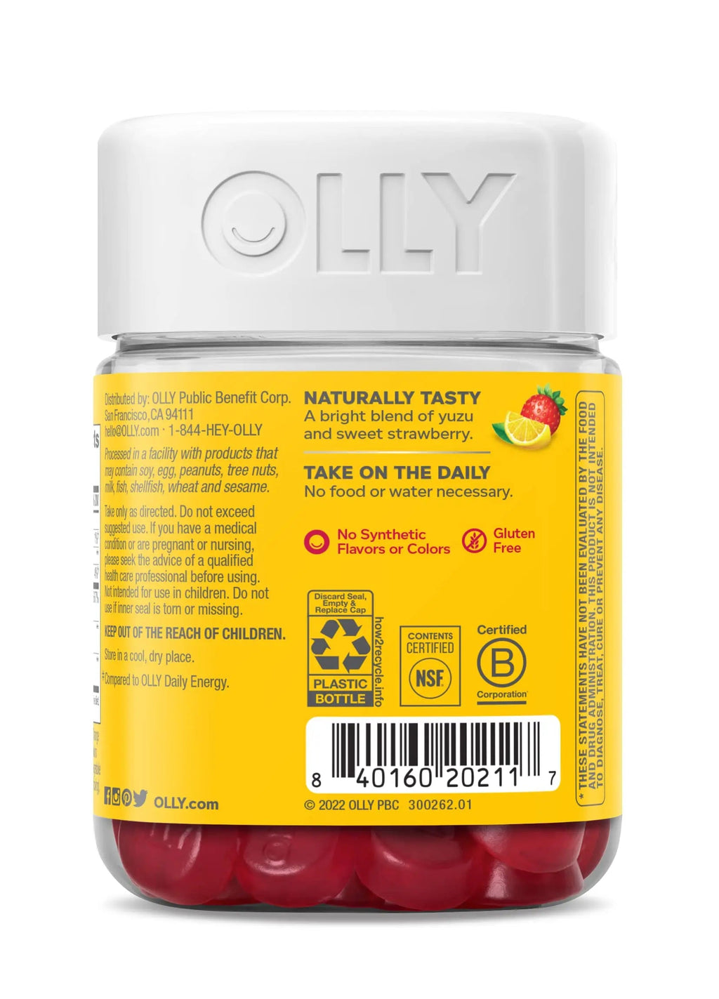 OLLY Extra Strength Daily Energy Gummy, Caffeine Free, 1000mcg Vitamin B12, CoQ10, Goji Berry, Adult Chewable Supplement OLLY Au supplements