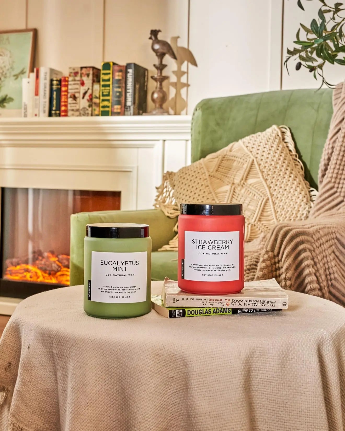 M&SENSE Eucalyptus Mint Candles for Home Scented, 19.4oz 110 Hours Burn Soy Aromatherapy M&SENSE Au supplements