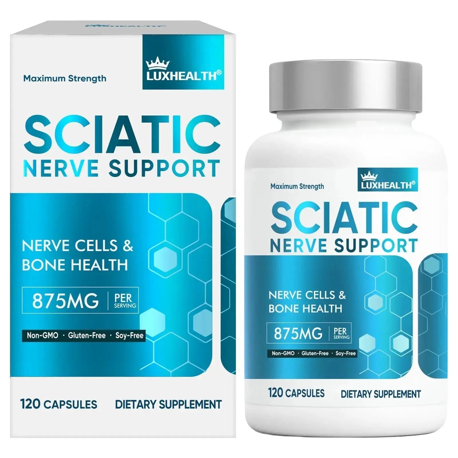 Sciatic Nerve Support Supplement, 120 Capsules Nerve Savior for Neuropathy, Premium Formula with Natural Botanical & Vitamin Complex Vivaherbal Au supplements