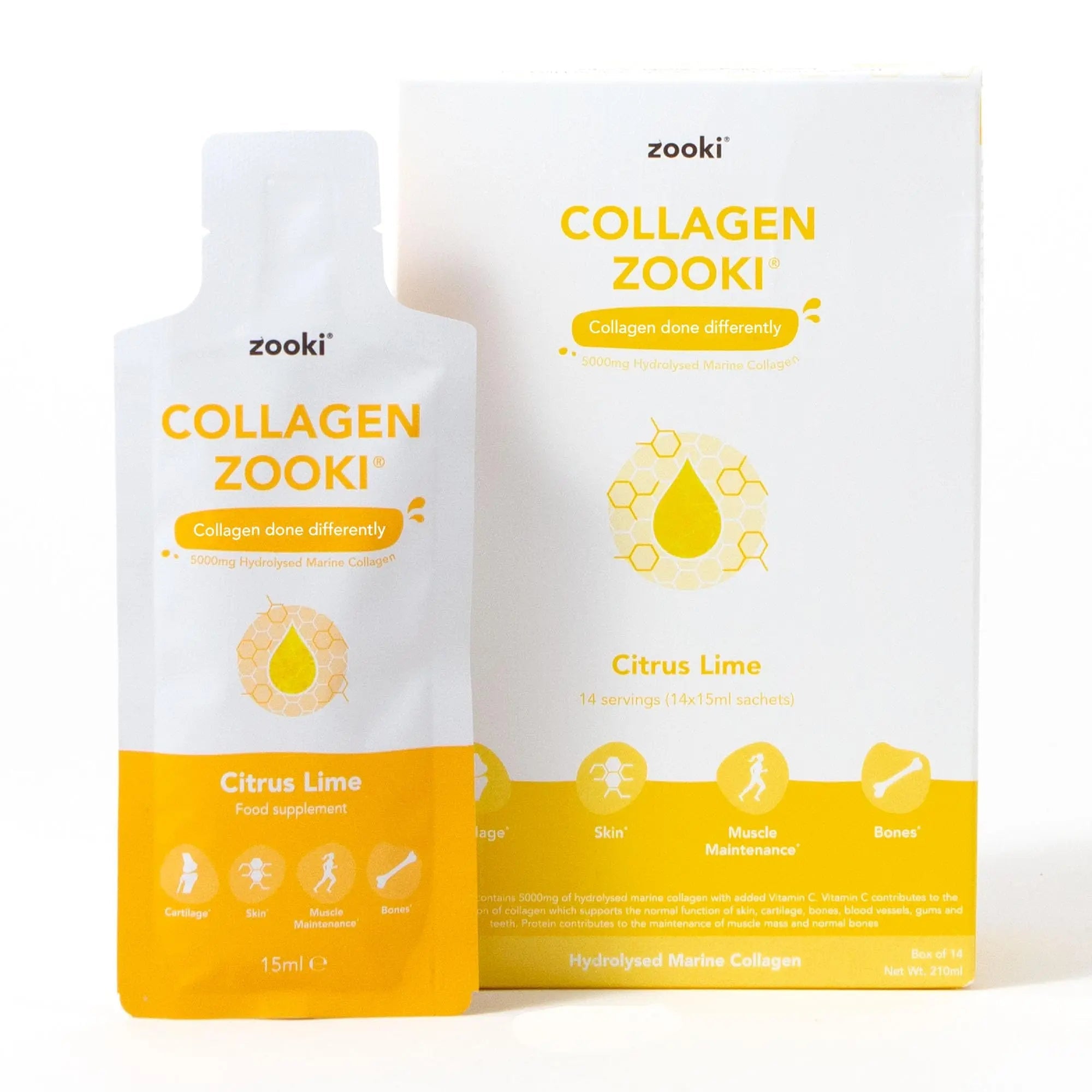 Zooki 5000mg Marine Collagen Liquid Sachets | Hydrolysed Marine Collagen Peptides yourzooki Au supplements