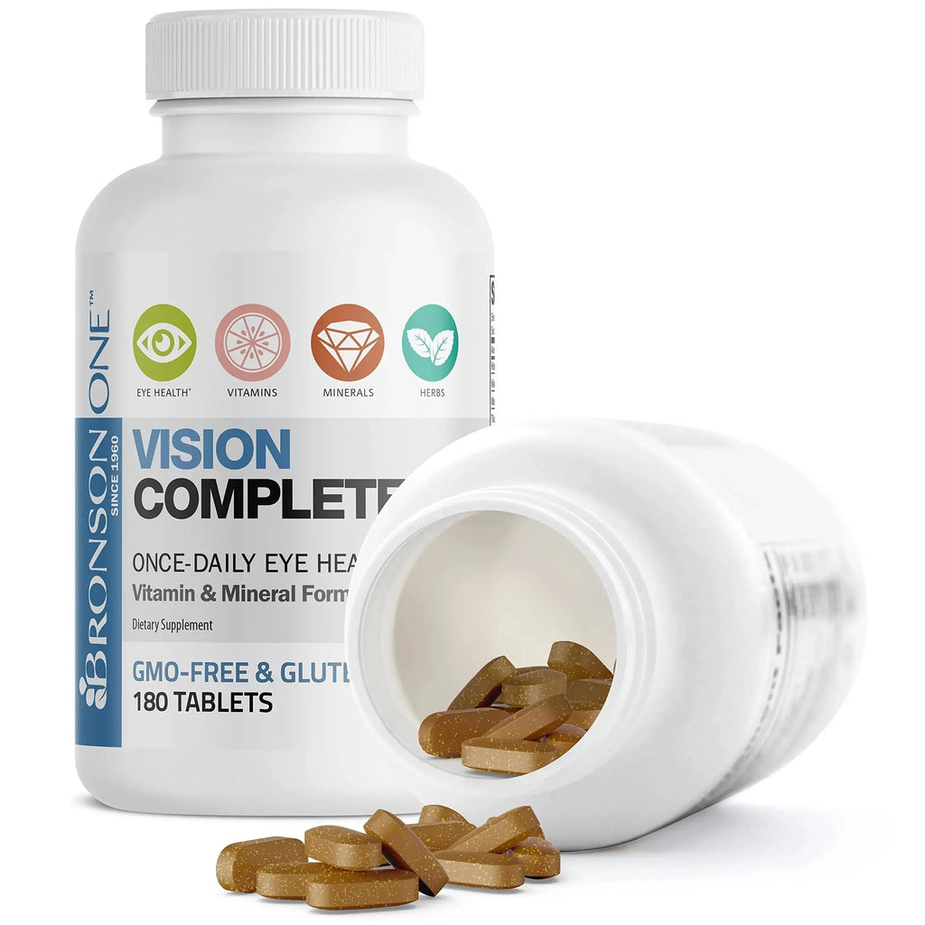 Bronson ONE Daily Vision Complete Eye Health Support Multivitamin Multimineral Supplement Formula, 180 Tablets Bronson Au supplements