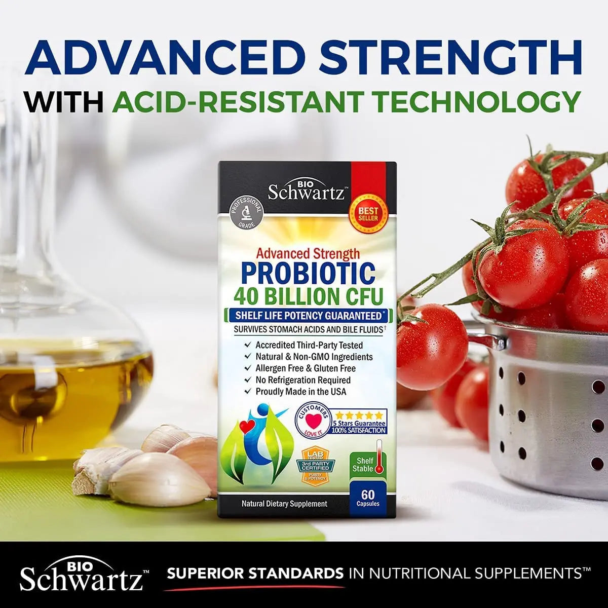 Daily Probiotic Supplement with 40 Billion CFU - Gut Health Complex with Astragalus BioSchwartz Au supplements