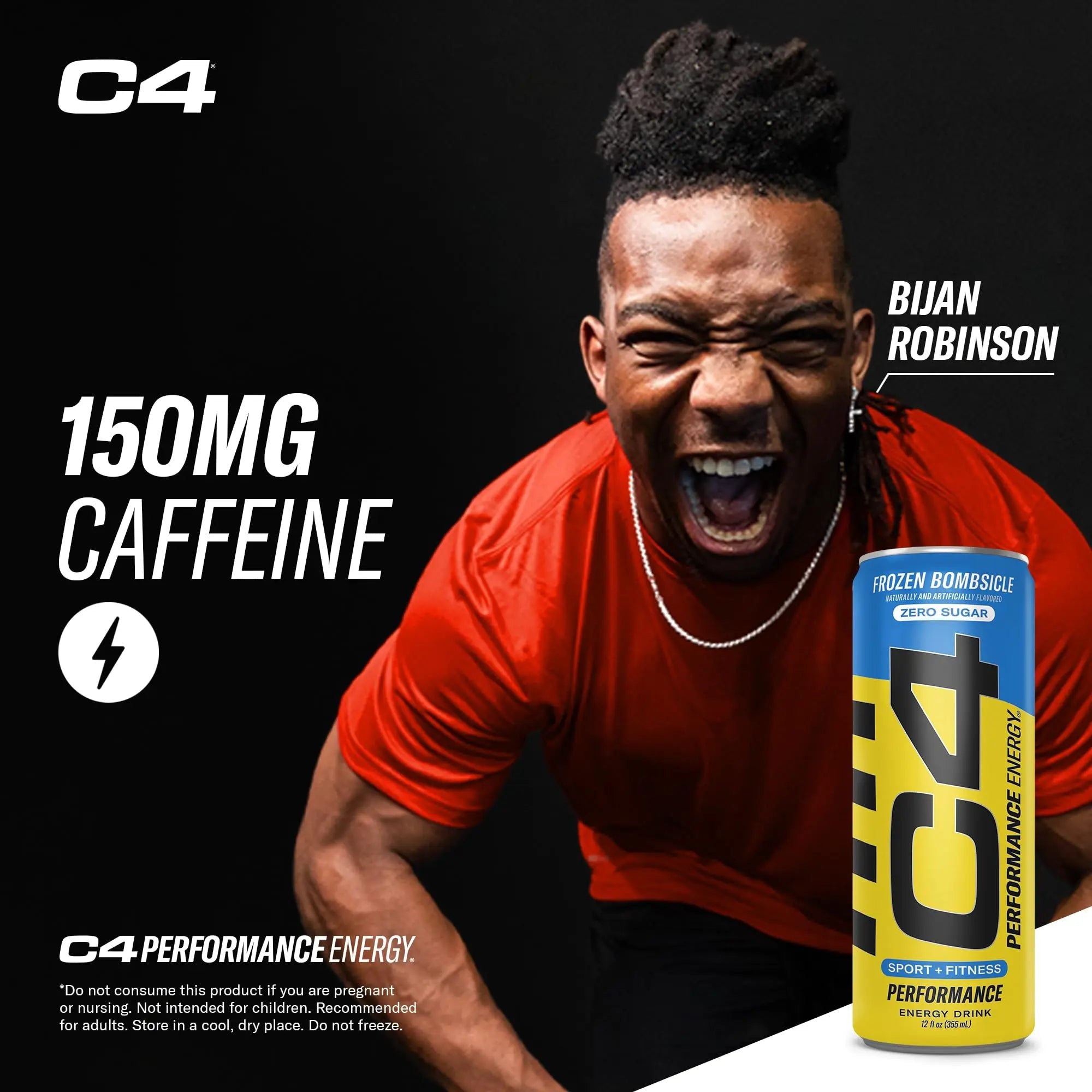 C4 Energy Drink 12oz (Pack of 24) - Frozen Bombsicle - Sugar Free Pre Workout Performance Cellucor Au supplements