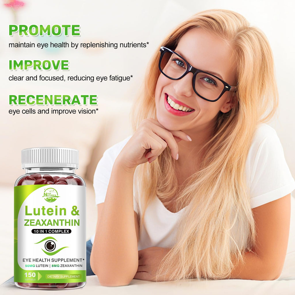 Lutein and Zeaxanthin Supplements, Eye Vitamin & Mineral Supplement, Multivitamin for Vision & Ocular Health with Omega-3, Protect and Enhance Your Eye