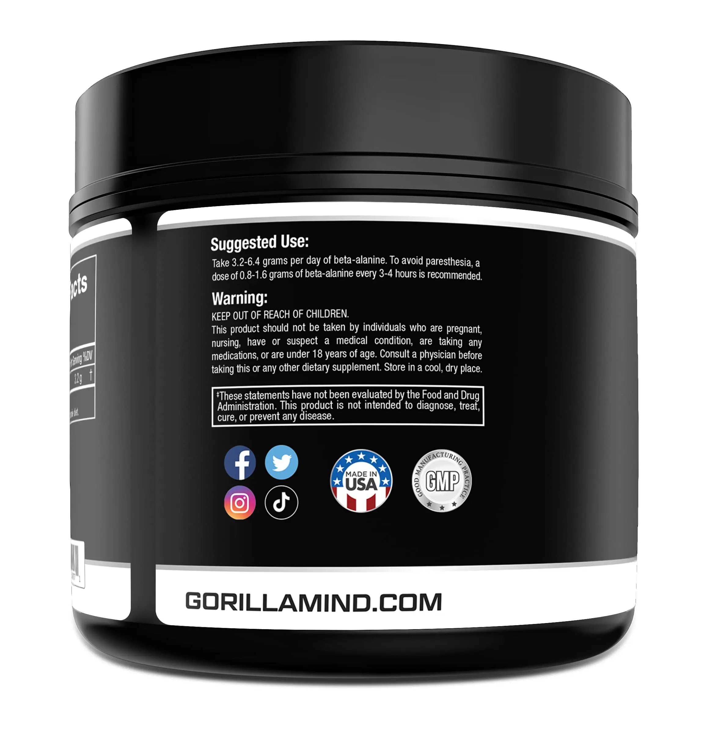 Gorilla Mode Beta-Alanine – Carnosine Precursor/Enhanced Muscular Endurance Gorilla Mind Au supplements