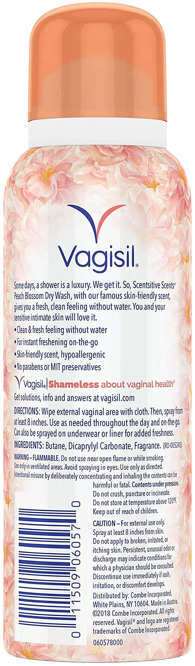 Vagisil Scentsitive Scents Feminine Dry Wash Deodorant Spray for Women, Gynecologist Tested Vagisil Au supplements