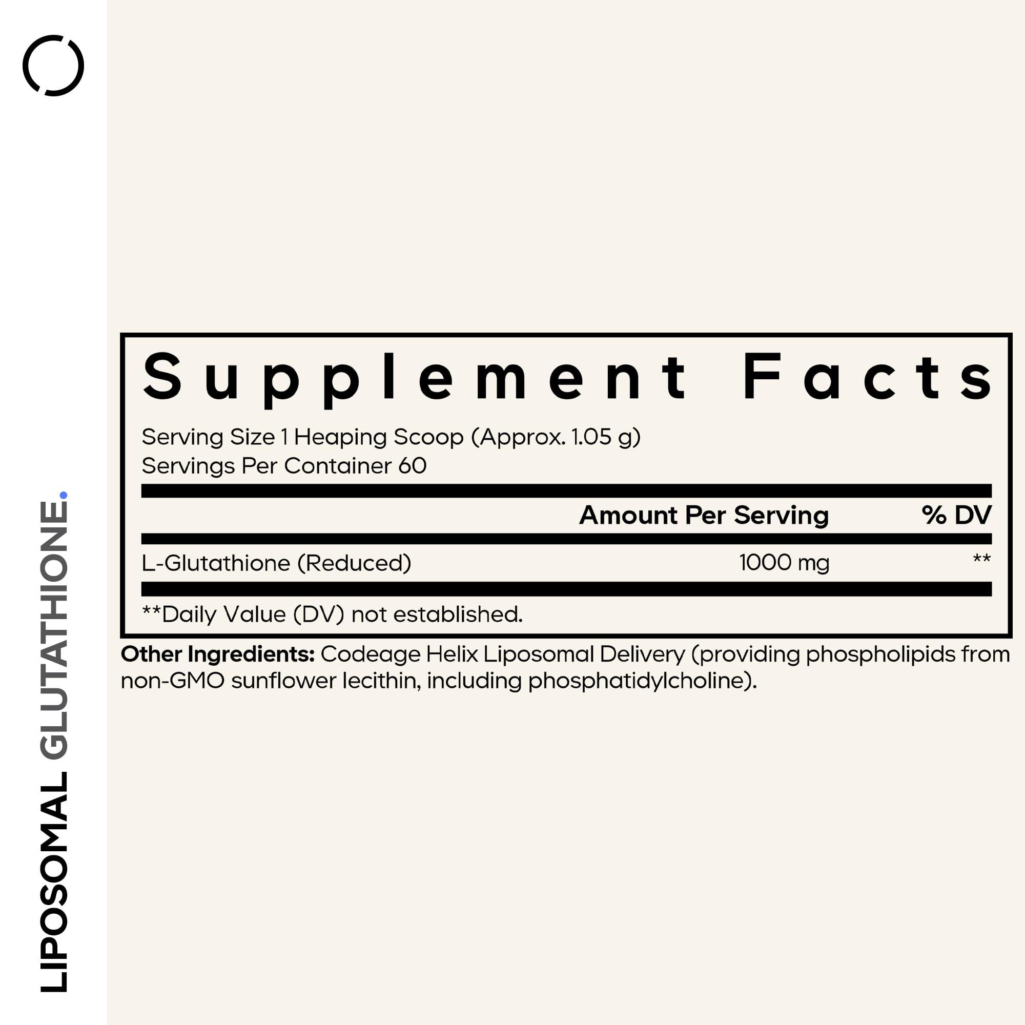 Codeage Liposomal Glutathione Powder - 1,000 mg Vegan Reduced L-Glutathione per Serving, Liposomal Delivery - 2-Month Supply - Unflavored - Phospholipid - Non-GMO Gluten-Free - 2.22 Oz Codeage Au supplements