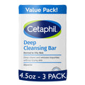 Cetaphil Bar Soap, Deep Cleansing Face and Body Bar, Pack of 3, For Dry to Normal, Sensitive Skin, Soap Free, Hypoallergenic, Paraben Free