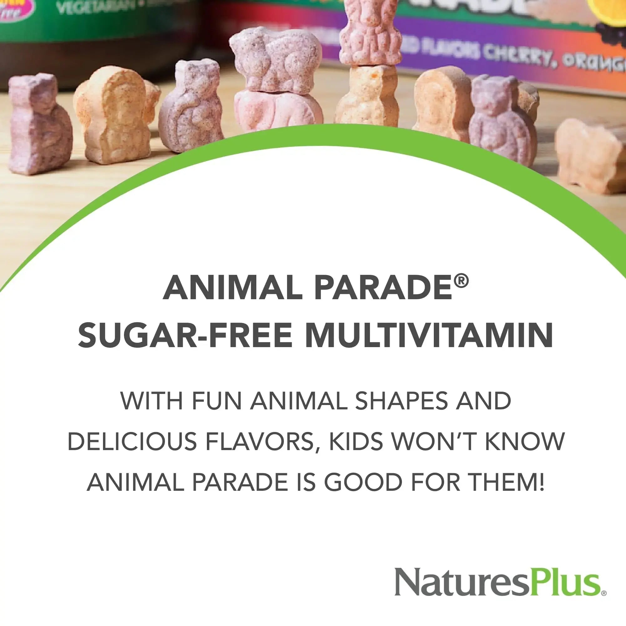 NaturesPlus Animal Parade Sugar-Free Children's Multivitamin - Assorted Cherry, Grape & Orange Flavors - Pack of 2 NaturesPlus Au supplements