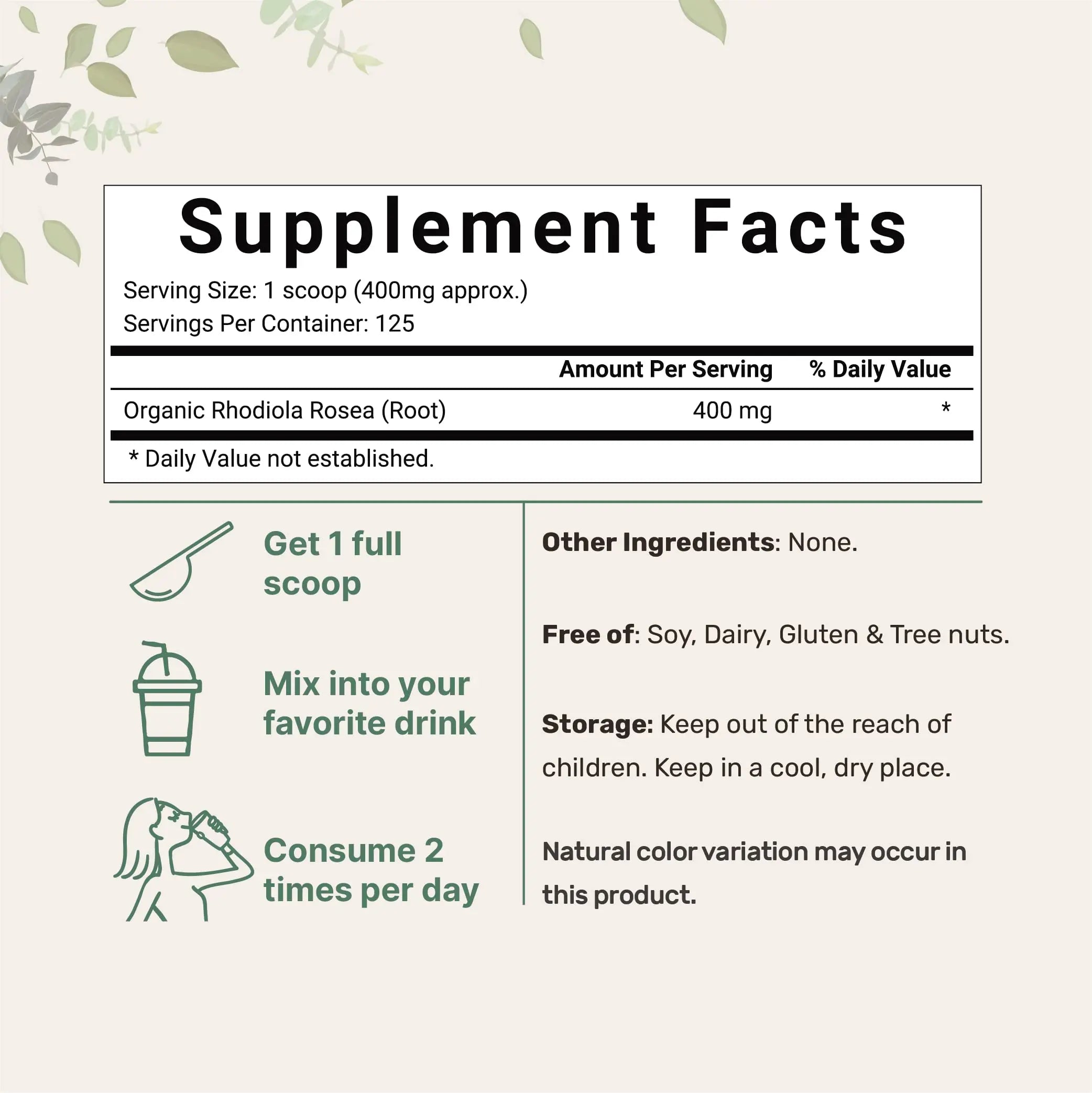 Micro Ingredients Organic Rhodiola Rosea Root Extract, 50g Powder | Adaptogenic Herb Micro Ingredients Au supplements