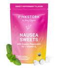 Pink Stork Organic Peppermint Sweets for Morning Sickness and Motion Sickness Support, Added Vitamin B6, 1st Trimester Pregnancy Must Haves - 30 Wrapped Peppermint Candies Pink Stork Au supplements
