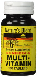 Nature's Blend Multi-Vitamin No Minerals 100 Tabs (Model: 3824) Nature's Blend Au supplements