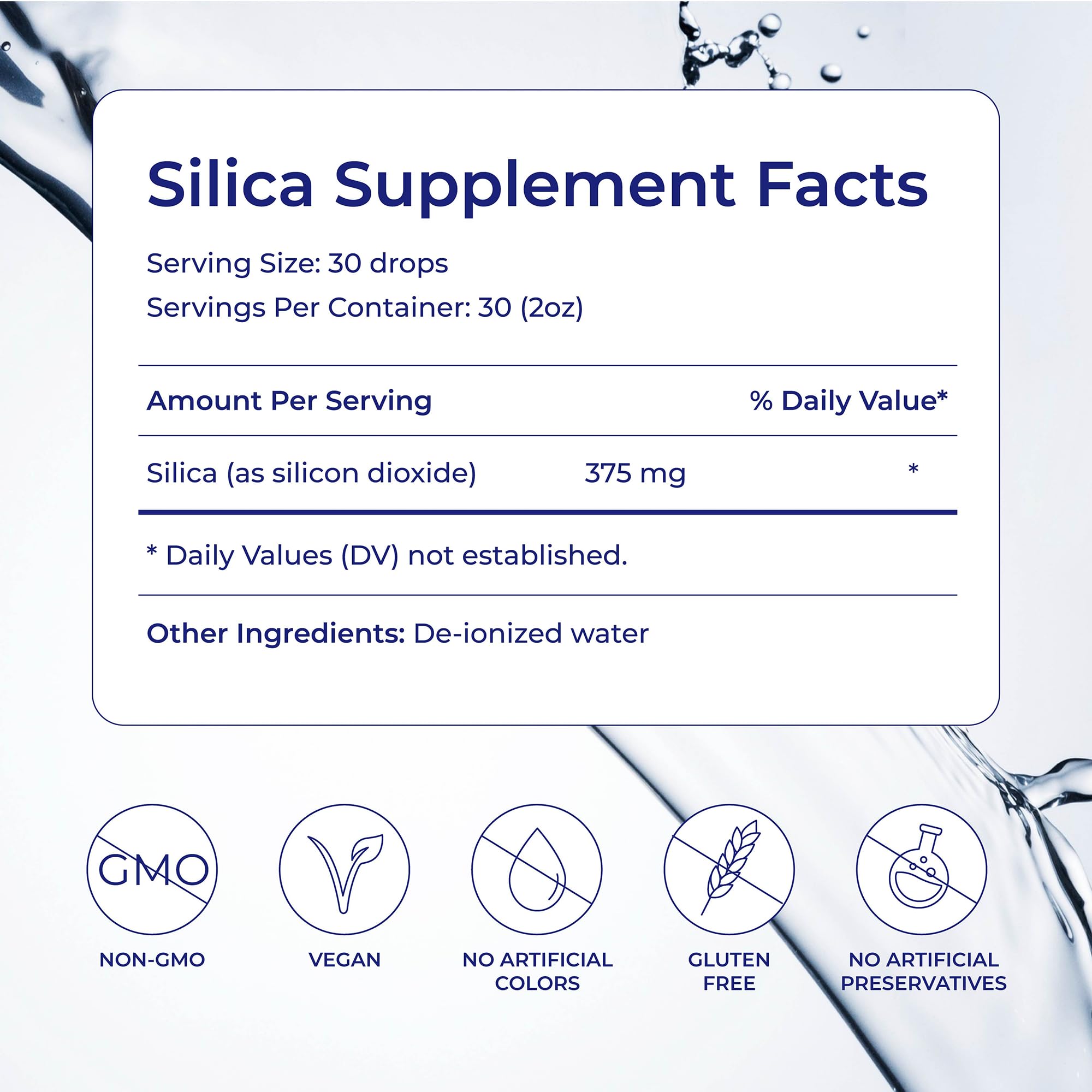 Eidon Liquid Silica Mineral Concentrate - Silica Supplement for Hair, Skin, and Nails, Supplement Drops to Support Collagen Production & Hair Loss