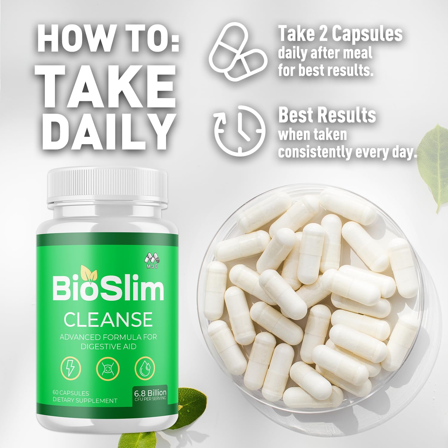 (3 Pack) Bioslim Cleanse Capsules, Official Bioslim Cleanse Supplement Pills with All Natural Ingredients, Advanced Active Health Lifestyle Formula with Premium Vitamins for Women & Men (180 Capsules) MJO Au supplements
