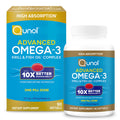 Qunol Advanced Omega 3 Krill and Fish Oil Complex, 10x Better Bioavailability, One Pill Dose, 250mg EPA & DHA