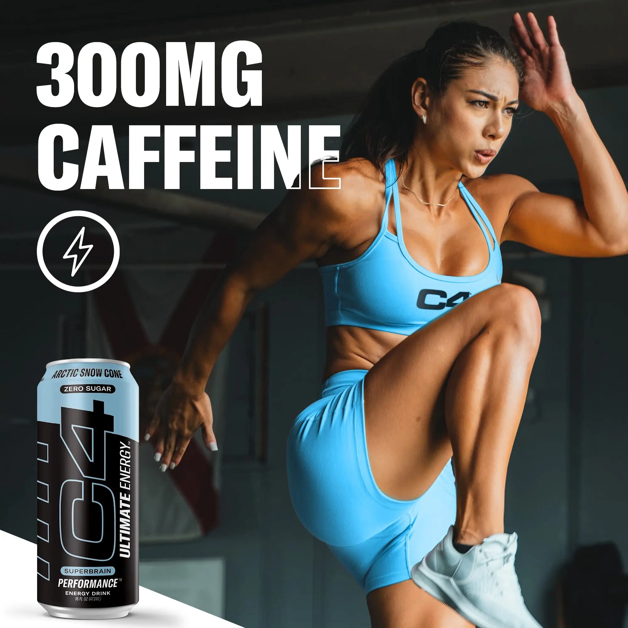 C4 Ultimate Sugar Free Energy Drink 16oz (Pack of 24) | Arctic Snow Cone | Pre Workout Cellucor Au supplements