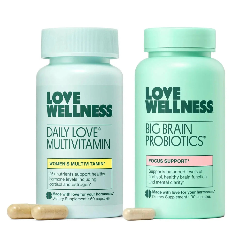 Love Wellness Daily Love Multivitamin & Big Brain Probiotics | Mind and Body Duo | Womens Vitamin and Probitoic Love Wellness Au supplements