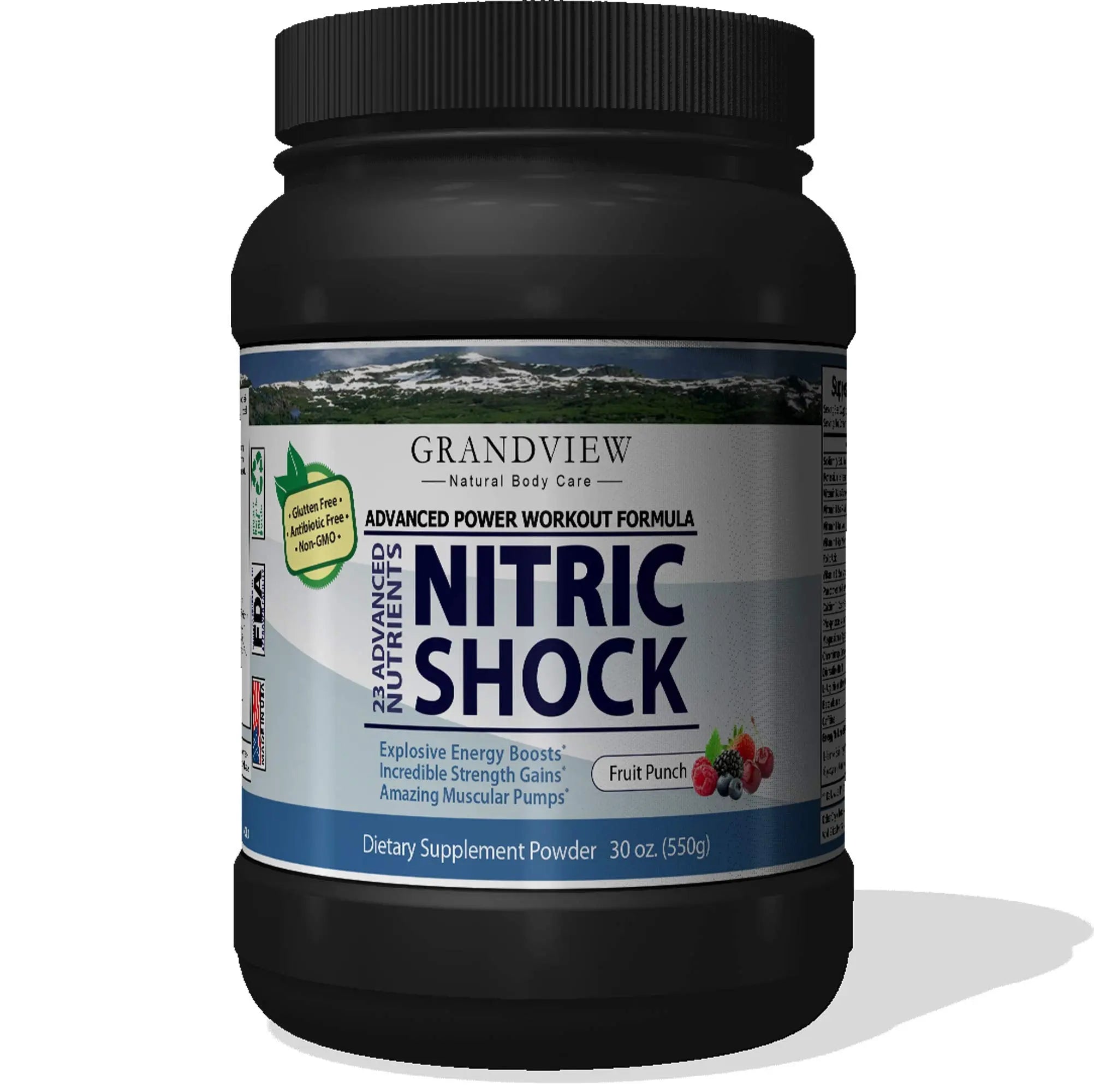 N Shock- Pre Workout Powder, x10 Strength, 44 Servings, (Fruit Punch) Boost Energy Grandview Natural Body Care Au supplements