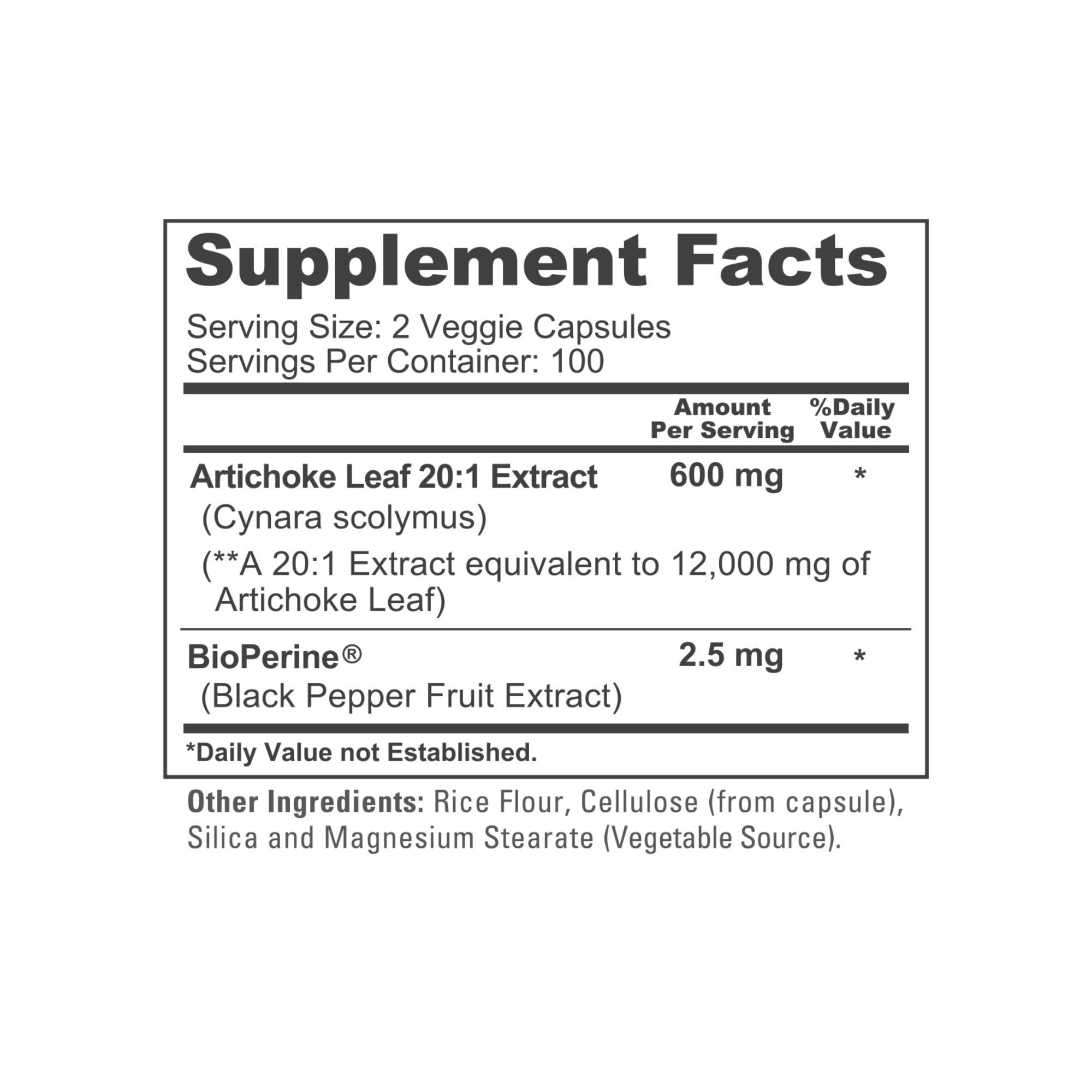 NusaPure Artichoke 20:1 Extract, 600 mg Equivalent to 12,000mg 200 Veggie caps (Non-GMO, Gluten Free) NusaPure Au supplements