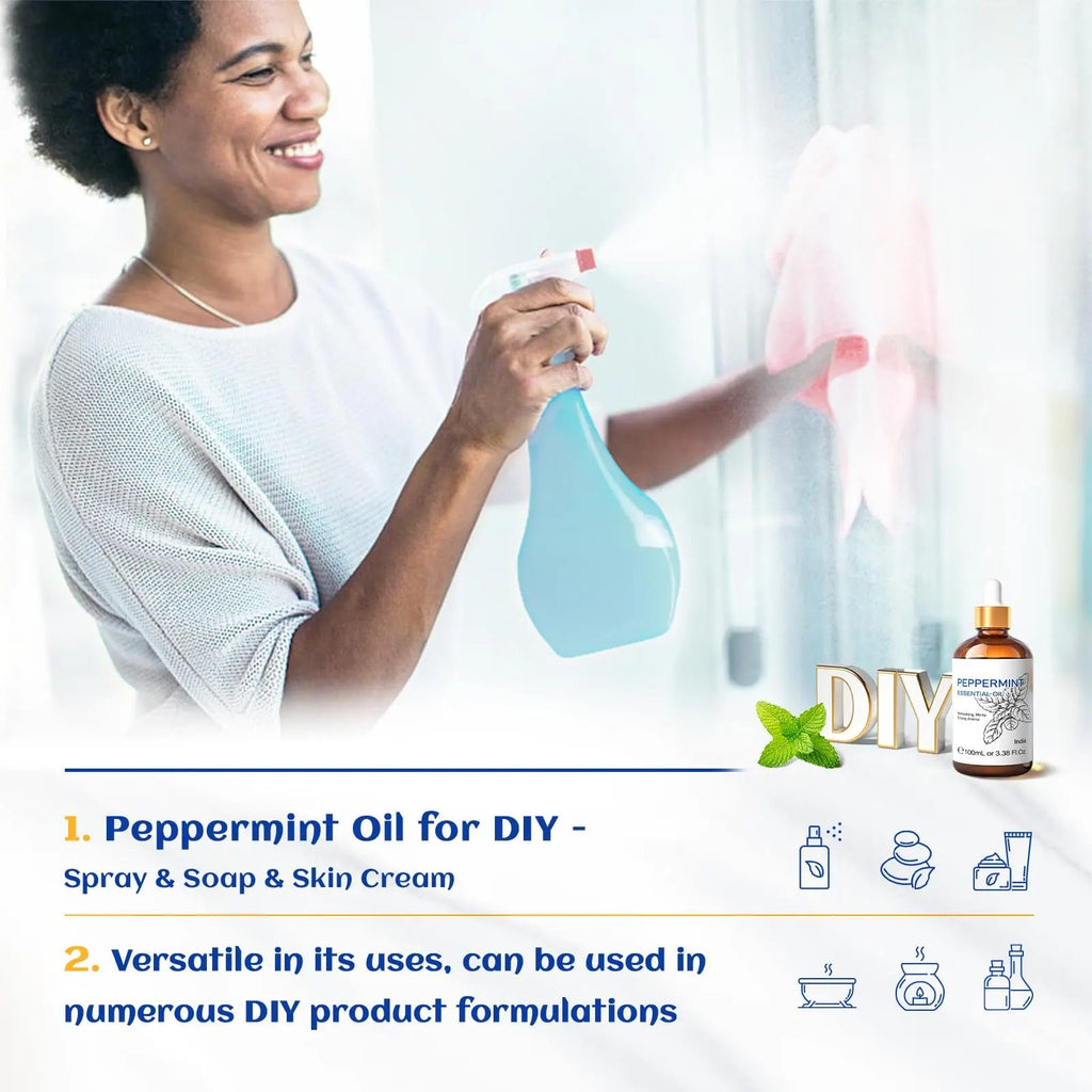 HIQILI Peppermint Essential Oil, 100% Pure Natural for Diffuser, Hair, Massage, Add to Spray HIQILI Au supplements